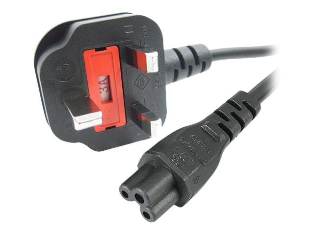 1m C5 Laptop Power Cord - UK Plug to IEC320 C5